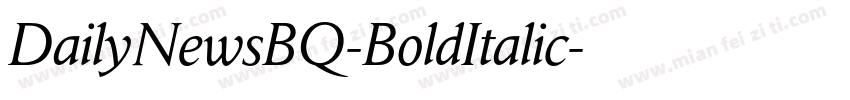 DailyNewsBQ-BoldItalic字体转换