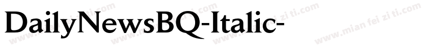 DailyNewsBQ-Italic字体转换