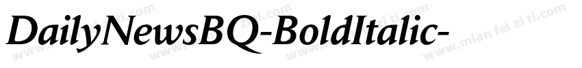 DailyNewsBQ-BoldItalic字体转换