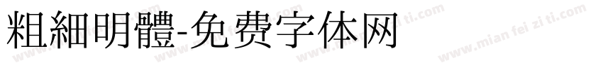 粗細明體字体转换