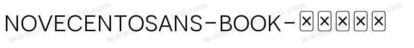 novecentosans-book字体转换