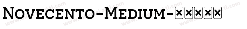 Novecento-Medium字体转换