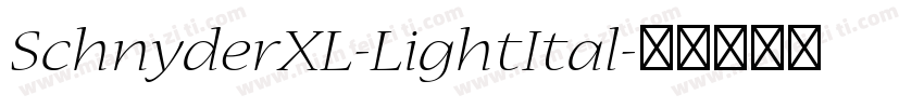 SchnyderXL-LightItal字体转换