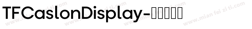 TFCaslonDisplay字体转换