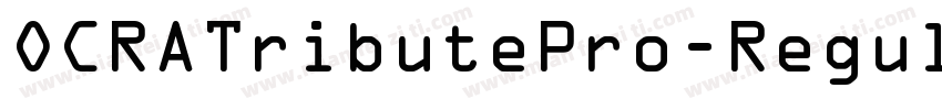 OCRATributePro-Regul字体转换