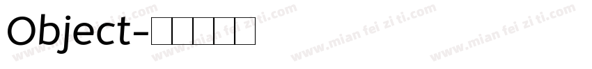 Object字体转换