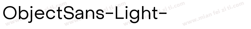 ObjectSans-Light字体转换