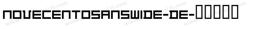 Novecentosanswide-De字体转换