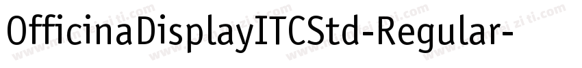 OfficinaDisplayITCStd-Regular字体转换
