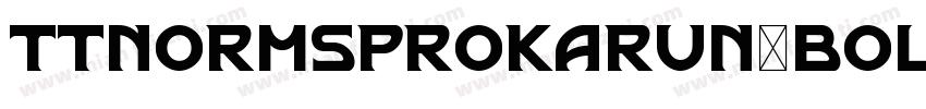 TTNORMSPROKARUN-BOLD字体转换