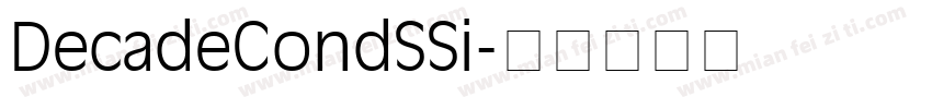 DecadeCondSSi字体转换