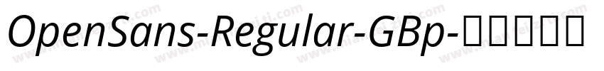 OpenSans-Regular-GBp字体转换