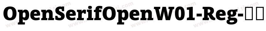 OpenSerifOpenW01-Reg字体转换