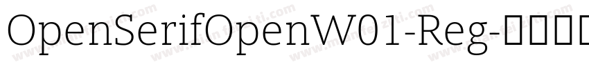OpenSerifOpenW01-Reg字体转换