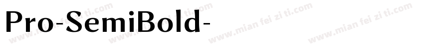 Pro-SemiBold字体转换