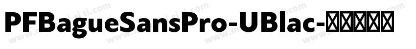 PFBagueSansPro-UBlac字体转换