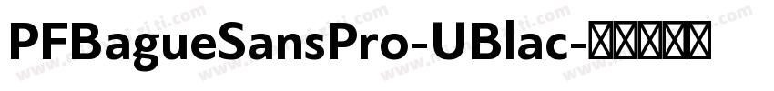 PFBagueSansPro-UBlac字体转换