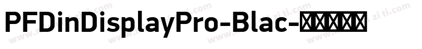 PFDinDisplayPro-Blac字体转换