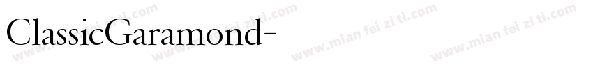 ClassicGaramond字体转换