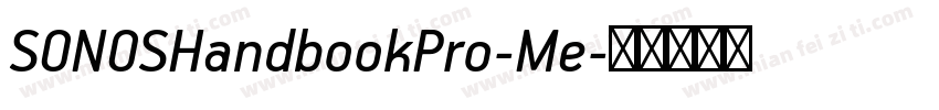 SONOSHandbookPro-Me字体转换