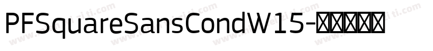 PFSquareSansCondW15字体转换