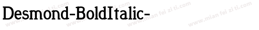 Desmond-BoldItalic字体转换
