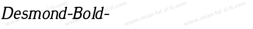 Desmond-Bold字体转换