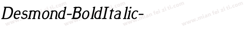 Desmond-BoldItalic字体转换