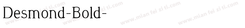 Desmond-Bold字体转换
