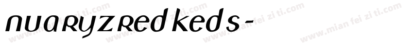 nuaryzredkeds字体转换