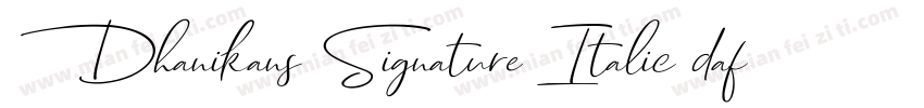 Dhanikans-Signature-Italic-dafont-2字体转换