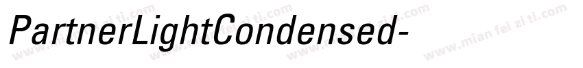 PartnerLightCondensed字体转换