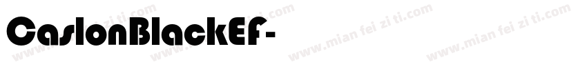 CaslonBlackEF字体转换