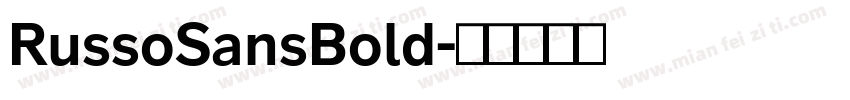 RussoSansBold字体转换