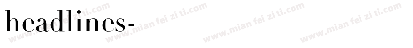 headlines字体转换