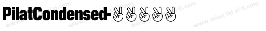 PilatCondensed字体转换