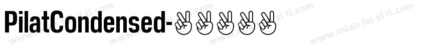 PilatCondensed字体转换