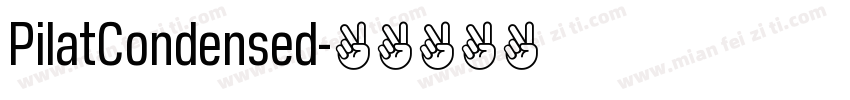 PilatCondensed字体转换