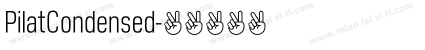 PilatCondensed字体转换