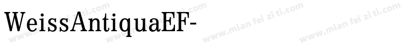WeissAntiquaEF字体转换