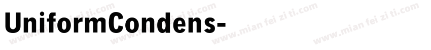 UniformCondens字体转换