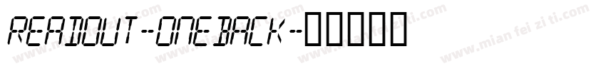 Readout-OneBack字体转换