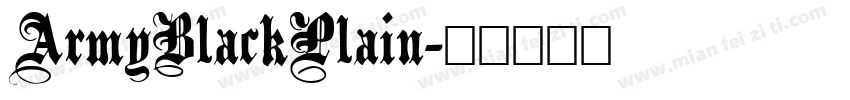 ArmyBlackPlain字体转换