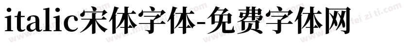 italic宋体字体字体转换
