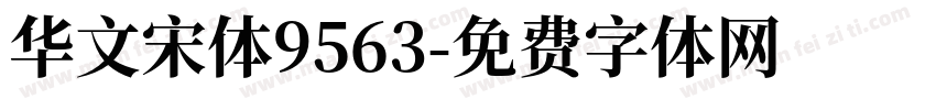 华文宋体9563字体转换