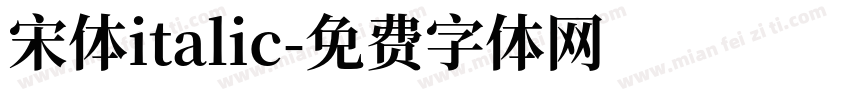 宋体italic字体转换