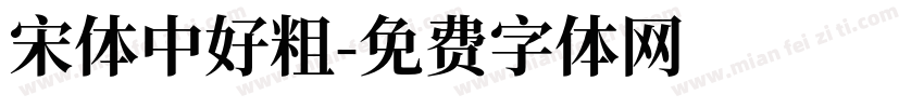 宋体中好粗字体转换