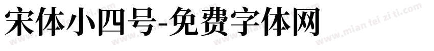 宋体小四号字体转换