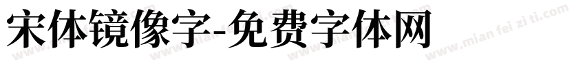 宋体镜像字字体转换