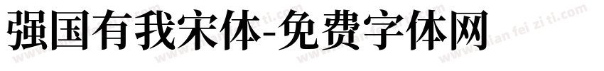 强国有我宋体字体转换